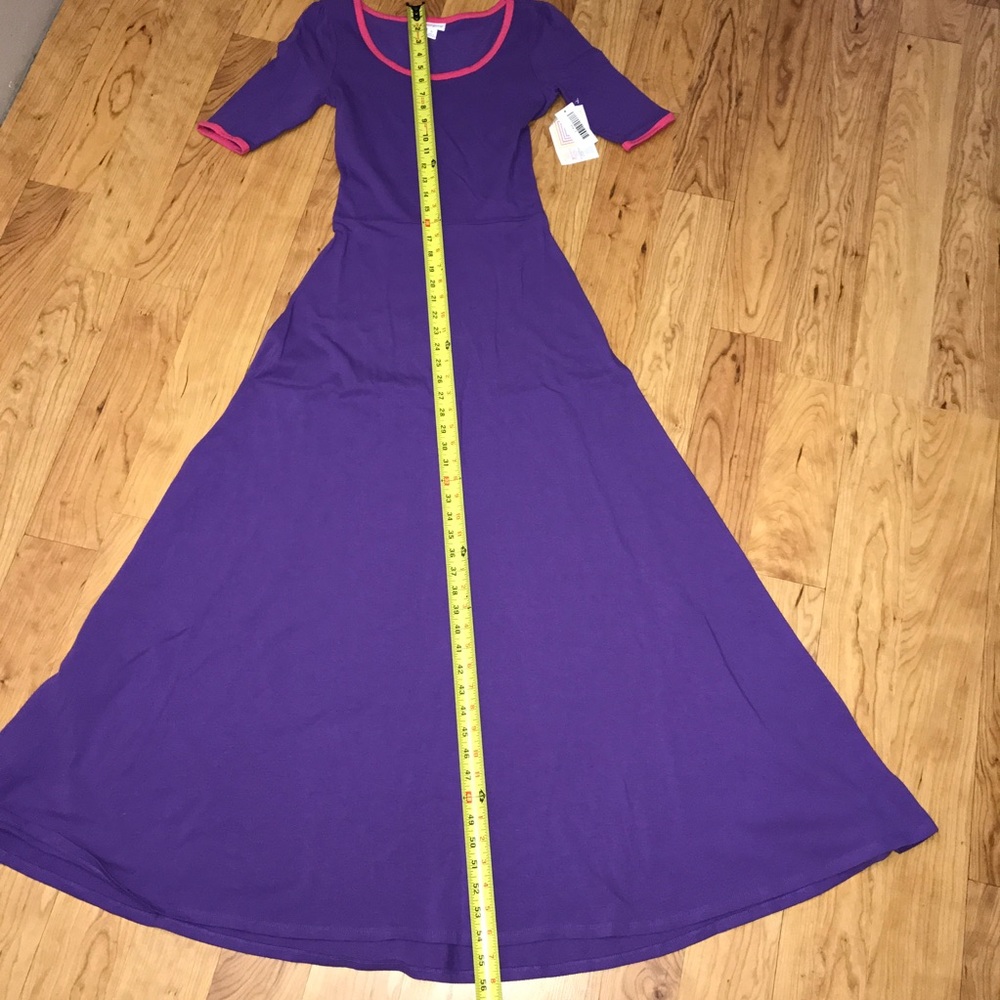Lularoe Ana Purple & Pink Maxi Dress Small - Picture 5 of 7